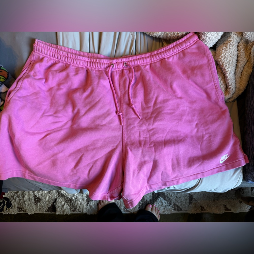 Nike Pink Athletic Shorts with Elastic Waistband